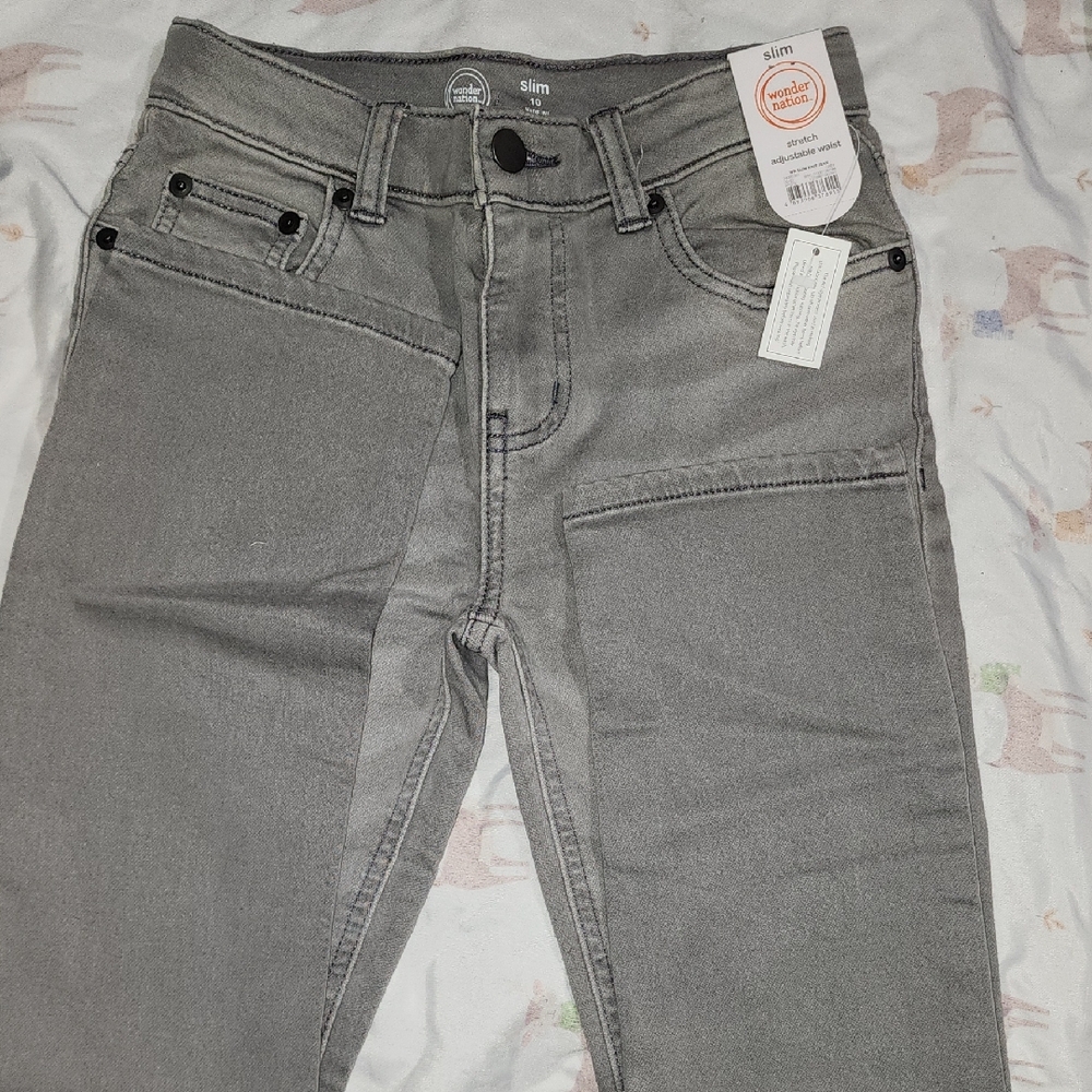 Slim Fit Gray Kids Jeans